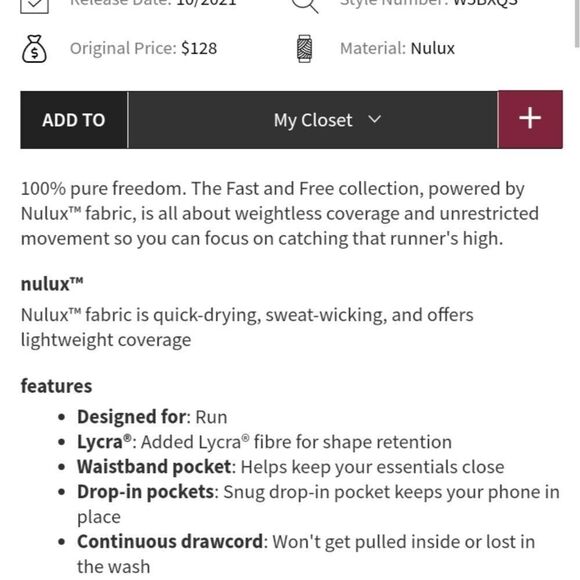 Lululemon Fast and Free Tight High Rise Everglade Green leggings pockets 0 - Picture 12 of 13